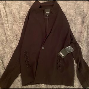 vera wang long sleeve button cardigan